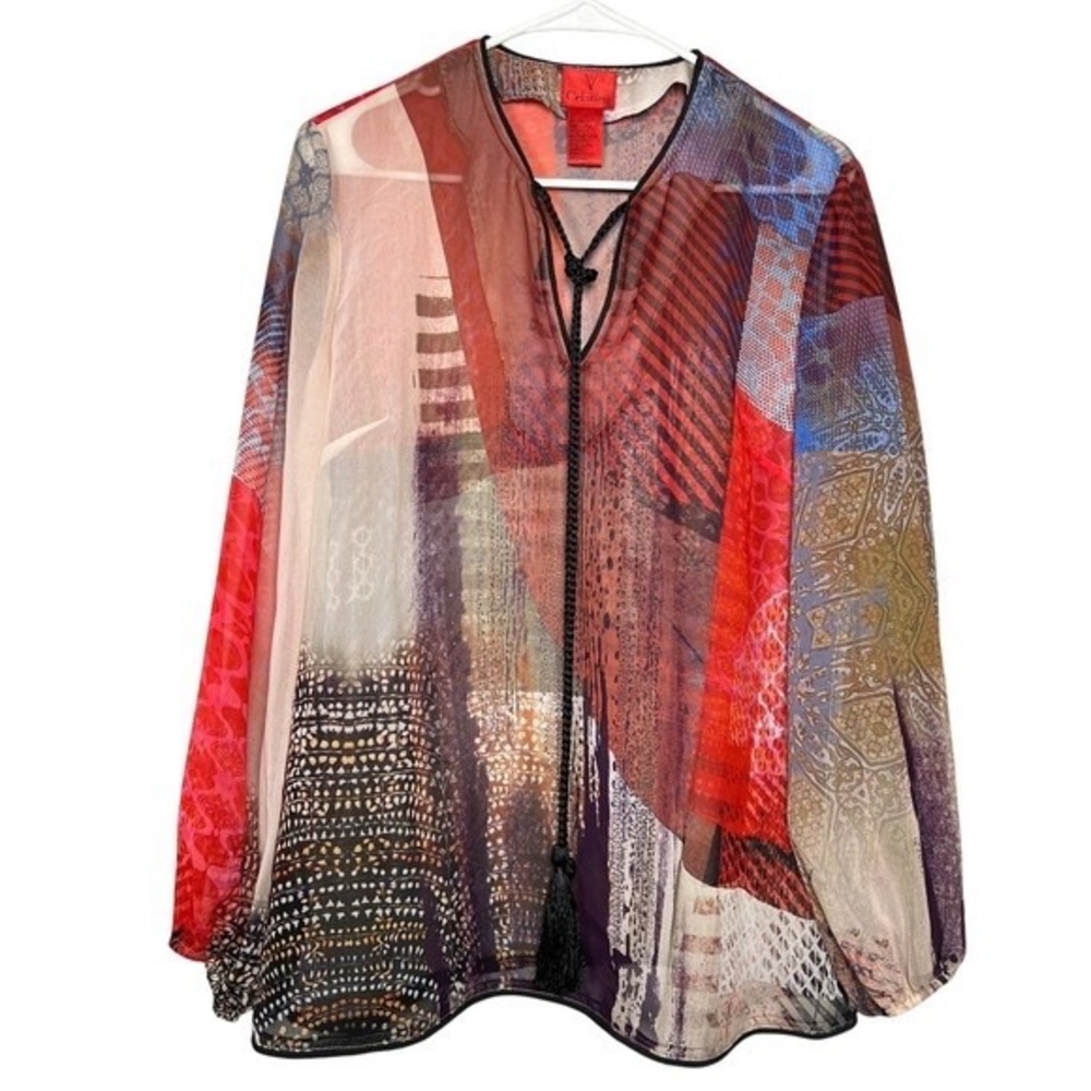 Christina Multicolor Sheer Blouse